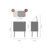 Poubelle à couvercle tactile BO 11 + 23 l, platine, Brabantia