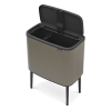 Poubelle à couvercle tactile BO 11 + 23 l, platine, Brabantia