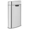 Poubelle à couvercle tactile TOUCH BIN NEW 40 l, résistant aux traces de doigts, acier mat, Brabantia