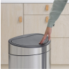 Poubelle à couvercle tactile TOUCH BIN NEW 40 l, résistant aux traces de doigts, acier mat, Brabantia