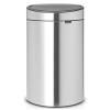 Poubelle à couvercle tactile TOUCH BIN NEW 40 l, résistant aux traces de doigts, acier mat, Brabantia