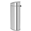Poubelle à couvercle tactile TOUCH BIN NEW 40 l, résistant aux traces de doigts, acier mat, Brabantia