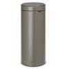 Poubelle à couvercle tactile TOUCH BIN NEW 30 l, platine, Brabantia