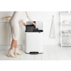 Poubelle à pédale BO 2 x 30 l, blanc, Brabantia