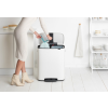 Poubelle à pédale BO 2 x 30 l, blanc, Brabantia