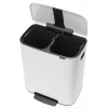 Poubelle à pédale BO 2 x 30 l, blanc, Brabantia