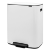Poubelle à pédale BO 2 x 30 l, blanc, Brabantia