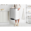 Poubelle à pédale BO 2 x 30 l, blanc, Brabantia