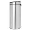 Poubelle à couvercle tactile TOUCH BIN NEW 30 l, acier mat, Brabantia