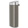 Poubelle à couvercle tactile TOUCH BIN NEW 40 l, platine / argent, Brabantia