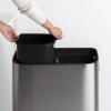 Poubelle à couvercle tactile BO 2 x 30 l, acier mat, Brabantia