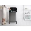 Poubelle à couvercle tactile BO 2 x 30 l, acier mat, Brabantia