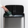 Poubelle à couvercle tactile BO 2 x 30 l, acier mat, Brabantia