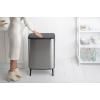 Poubelle à couvercle tactile BO 2 x 30 l, acier mat, Brabantia
