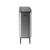 Poubelle à couvercle tactile BO 2 x 30 l, acier mat, Brabantia