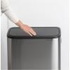 Poubelle à couvercle tactile BO 2 x 30 l, acier mat, Brabantia
