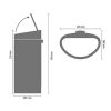 Poubelle à couvercle tactile TOUCH BIN NEW 40 l, platine, Brabantia