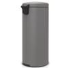 Poubelle à pédale NEWICON 30 l, gris minéral, Brabantia