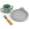 Set de vaisselle pour enfants PEEKABOO, 3 pièces, multicolore, silicone, Done by Deer
