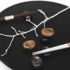 Galet repose-couteaux BLACK SAKURA, porcelaine, MIJ