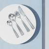 Couverts Maya cuillère à dessert norstaal, set de 6 pc, Stelton