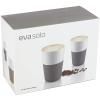 Mug 360 ml, set de 2 pc, avec couvercle en silicone, gris, Eva Solo