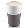 Mug 360 ml, set de 2 pc, avec couvercle en silicone, gris, Eva Solo