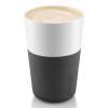 Mug 360 ml, set de 2 pc, avec couvercle en silicone, noir de carbone, Eva Solo