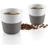 Mug 230 ml, set de 2 pc, avec couvercle en silicone, gris, Eva Solo