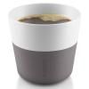 Mug 230 ml, set de 2 pc, avec couvercle en silicone, gris, Eva Solo