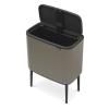 Poubelle à couvercle tactile BO, 36 l, platine, Brabantia