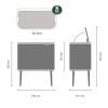 Poubelle à couvercle tactile BO, 36 l, platine, Brabantia