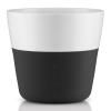 Mug 230 ml, set de 2 pc, avec couvercle en silicone, noir de carbone, Eva Solo