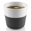 Mug 230 ml, set de 2 pc, avec couvercle en silicone, noir de carbone, Eva Solo