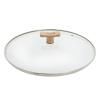 Couvercle de marmite 32 cm, avec poignée en bois, verre, de Buyer