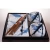 Set pour sushi BLUE AND WHITE SAKURA, 6 pièces, MIJ
