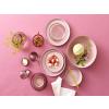 Assiette à dessert 21 cm, gris/rose, Bitz