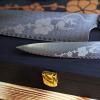 Set de couteaux Japonais JOSHI SAKURA, 4 pièces, avec pierre à aiguiser, coffret cadeau, Dellinger