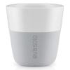 Tasse à espresso 80 ml, set de 2 pc, avec couvercle en silicone, gris clair Eva Solo