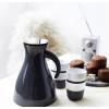 Tasse à espresso 80 ml, set de 2 pc, avec couvercle en silicone, noir de carbone, Eva Solo