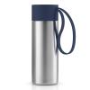 Mug de voyage TO GO 350 ml, couvercle bleu marine, acier inoxydable, Eva Solo