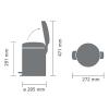 Poubelle à pédale NEWICON 5 l, bleu clair, Brabantia