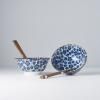 Bol BLUE PLUM , set de 2 pièces, 500 ml, avec baguettes, MIJ