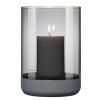 Lanterne CALMA 23 cm, gris, béton et verre, Blomus