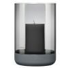 Lanterne CALMA 23 cm, gris, béton et verre, Blomus