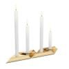 Bougeoir SQUARE CANDLE , set de 4 pc, or, Höfats