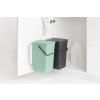 Poubelle encastrable SORT & GO 2 x 16 l, gris/vert, Brabantia
