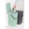 Poubelle encastrable SORT & GO 2 x 16 l, gris/vert, Brabantia