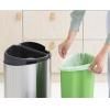 Poubelle à couvercle tactile TOUCH BIN NEW 23 + 10 l, acier mat, Brabantia