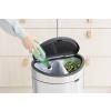 Poubelle à couvercle tactile TOUCH BIN NEW 23 + 10 l, acier mat, Brabantia